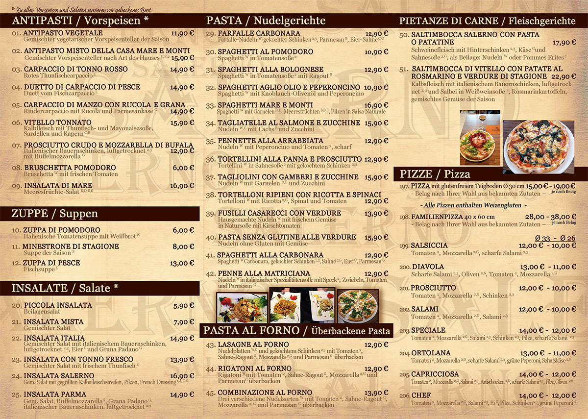 Salerno Speisekarte innen_2025